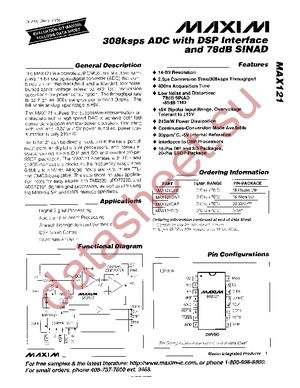 MAX121CPE+ datasheet  